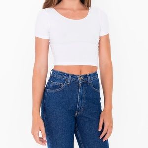 American Apparel White Crop Top